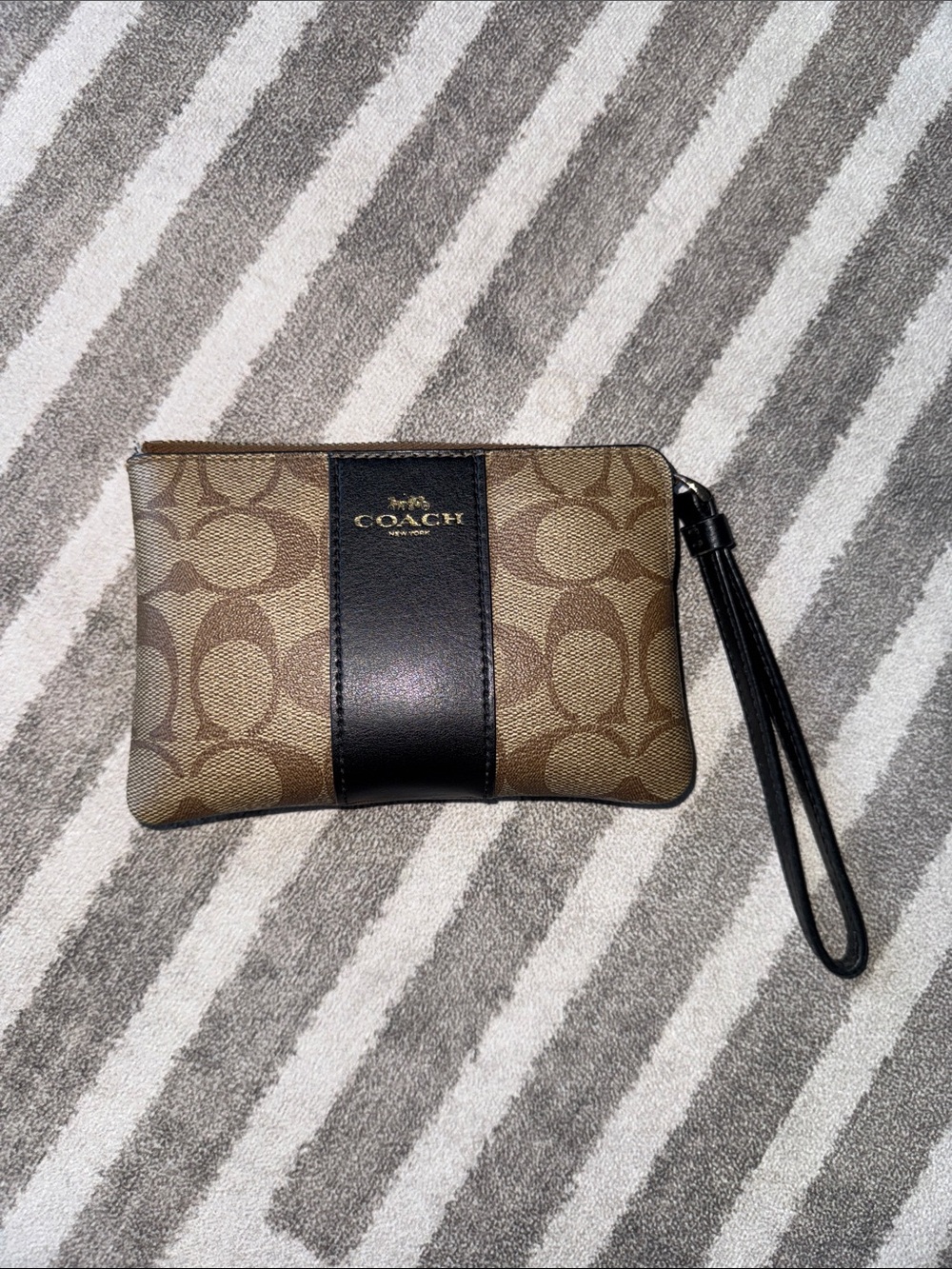 Coach Signature Canvas Wristlet